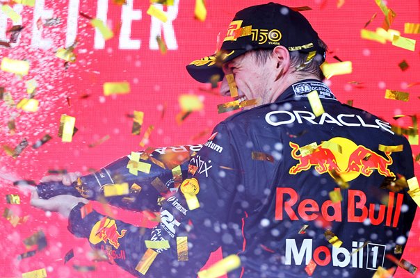 Max Verstappen Red Bull celebrates Azerbaijan Grand Prix race win 2022