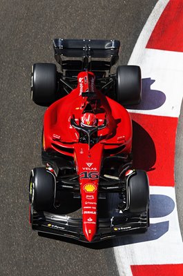 Charles Leclerc Ferrari Overhead View Azerbaijan Grand Prix 2022