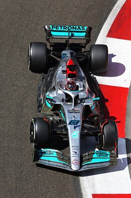 George Russell Mercedes Overhead View Azerbaijan Grand Prix 2022