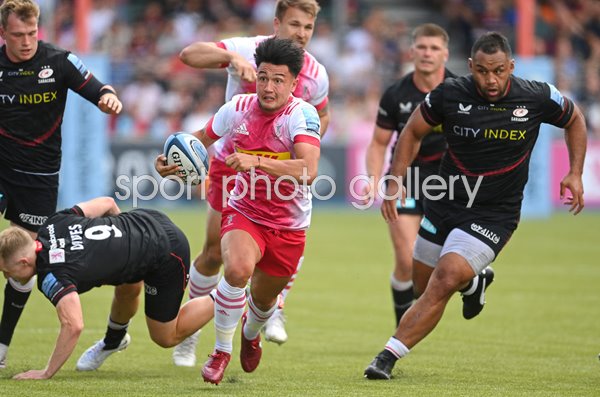 Marcus Smith Harlequins breaks v Saracens Premiership Semi-Final 2022