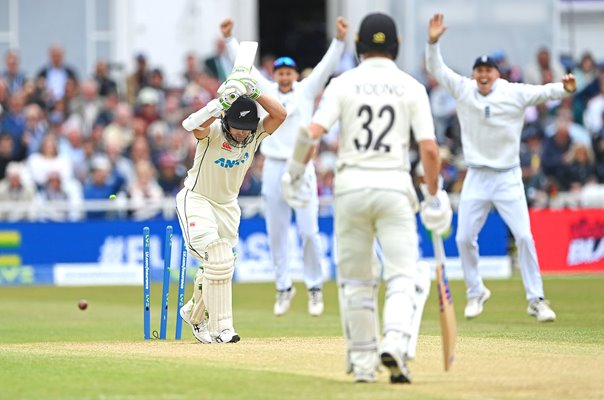 James Anderson England 650th Test Wicket bowls Tom Latham New Zealand 2022