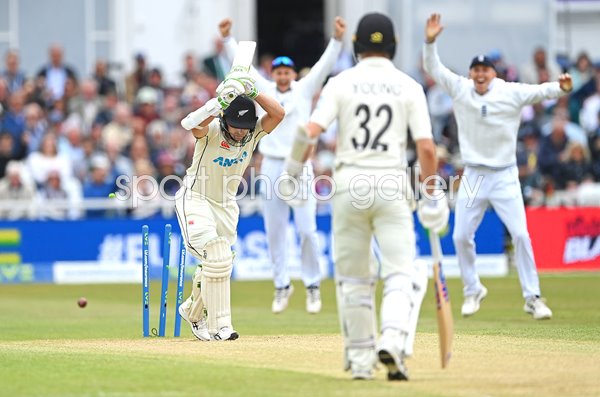 James Anderson England 650th Test Wicket bowls Tom Latham New Zealand 2022