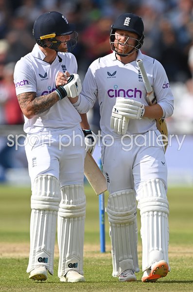 Ben Stokes & Jonny Bairstow England v New Zealand Nottingham 2022