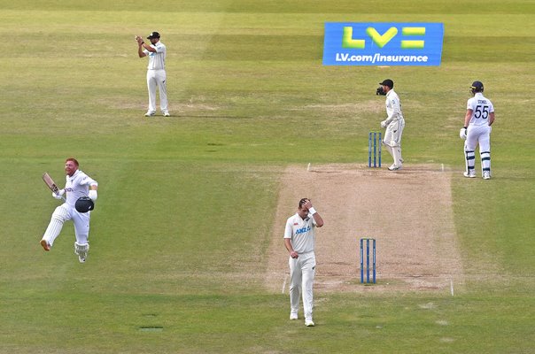 Jonny Bairstow England celebrates century v New Zealand Nottingham 2022