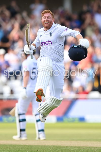Jonny Bairstow England celebrates century v New Zealand Trent Bridge 2022