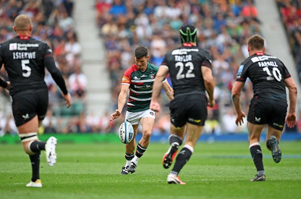 Freddie Burns Leicester kicks winning drop kick Premiership Rugby Final 2022