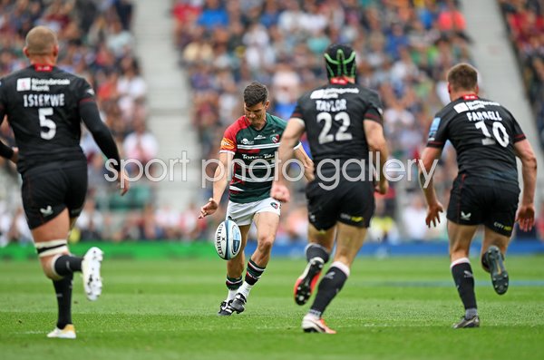Freddie Burns Leicester kicks winning drop kick Premiership Rugby Final 2022