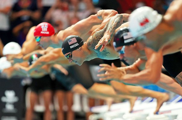 Caeleb Dressel USA 50m Butterfly Final Start World Swimming 2022