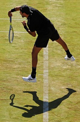 Matteo Berrettini Italy serves Queen's Club London 2022