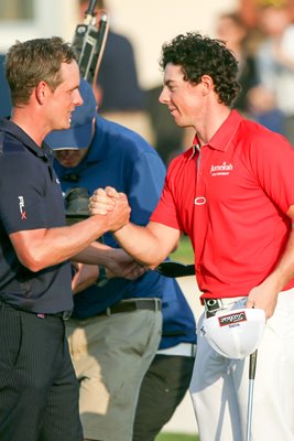 Rory McIlroy and Luke Donald Dubai 2012