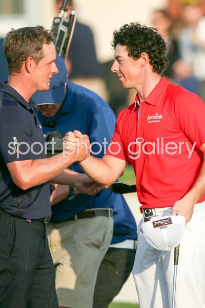 Rory McIlroy and Luke Donald Dubai 2012