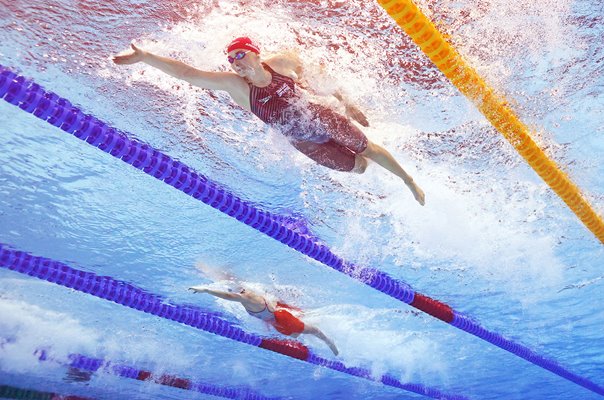 Freya Anderson Great Britain Mixed Relay World Swimming Budapest 2022