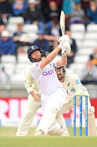 Jonny Bairstow England hits a six to win test v New Zealand Headingley 2022