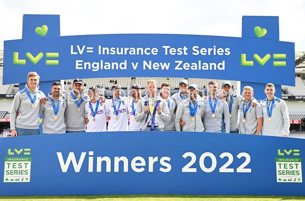 England team captain celebrate 3-0 series win v New Zealand 2022