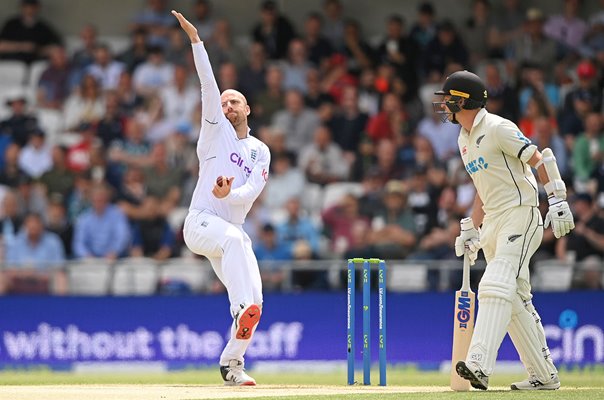 Jack Leach England spinner v New Zealand Headingley Test 2022