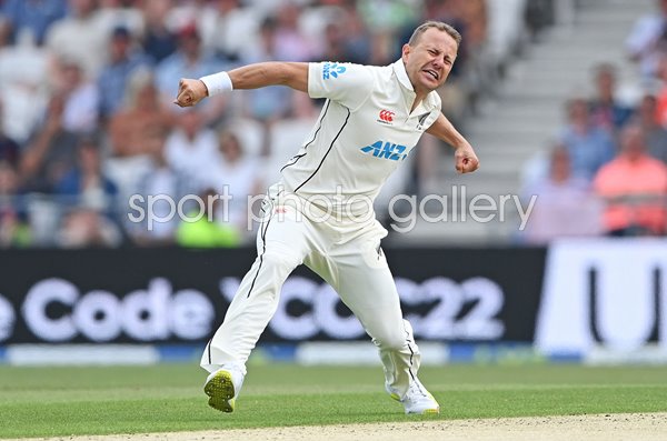 Neil Wagner New Zealand celebrates v England Headingley Test 2022