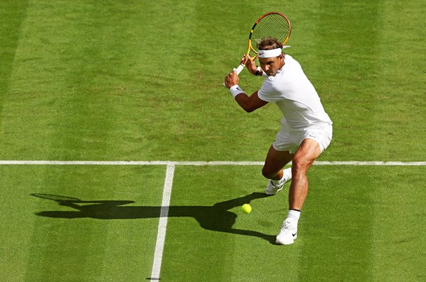 Rafael Nadal Spain backhand slice Wimbledon 2022