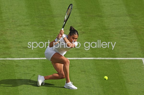 Emma Raducanu Great Britain backhand drive Wimbledon 2022