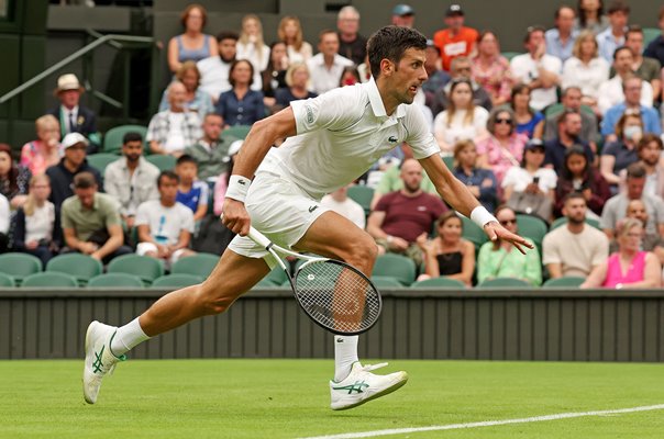 Novak Djokovic Serbia on the charge Wimbledon 2022