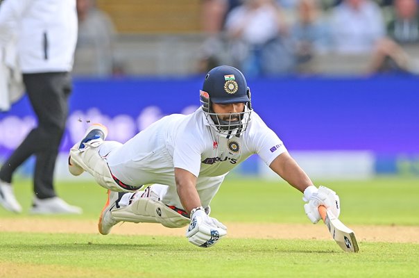 Rishabh Pant India dives in v England Edgbaston 2022