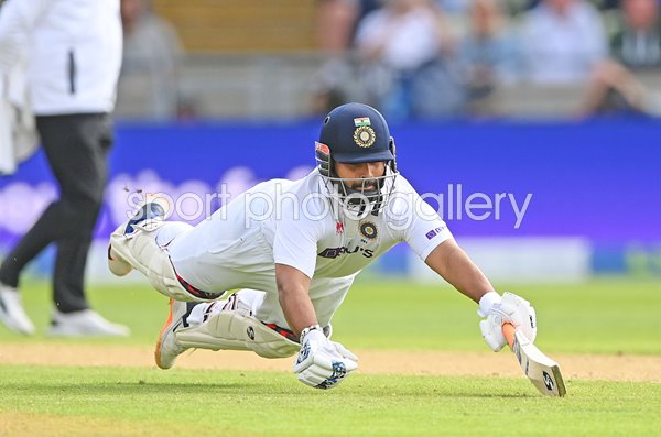 Rishabh Pant India dives in v England Edgbaston 2022