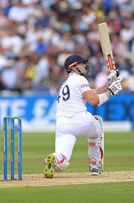 Alex Lees England sweeps v India Edgbaston Test Match 2022