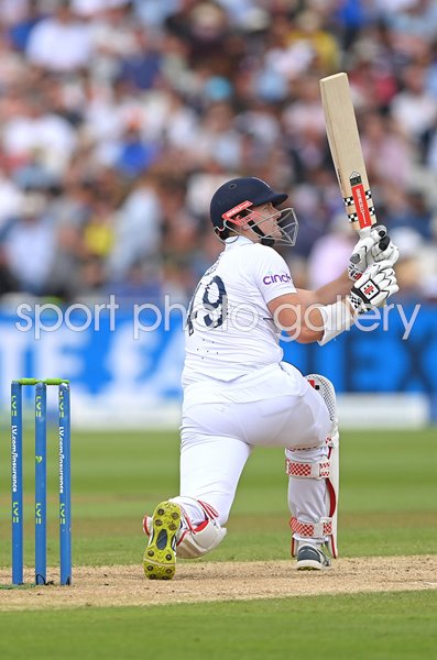 Alex Lees England sweeps v India Edgbaston Test Match 2022