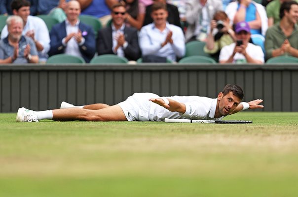 Novak Djokovic Serbia Aeroplane celebration Wimbledon 2022