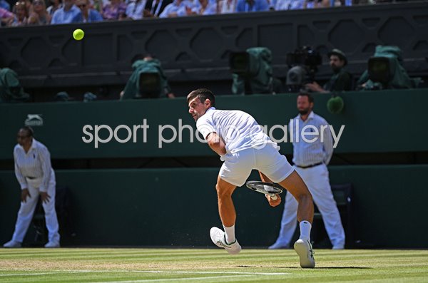 Novak Djokovic trick shot v Cameron Norrie Centre Court Wimbledon 2022