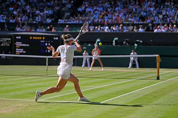 Simona Halep Romania v Elena Rybakina Wimbledon 2022