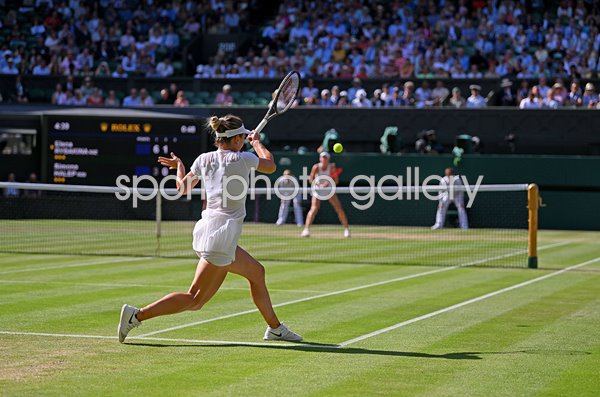 Simona Halep Romania v Elena Rybakina Wimbledon 2022