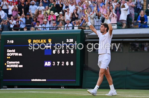 Cameron Norrie Great Britain wins Quarter Final win Wimbledon 2022