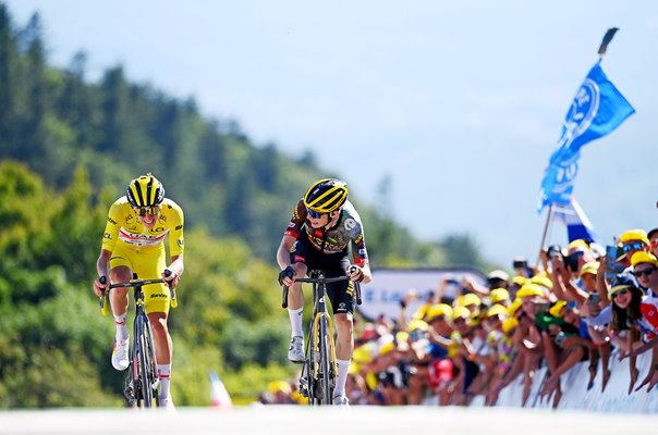 Tadej Pogacar & Jonas Vingegaard Rasmussen Stage 7 Tour de France 2022