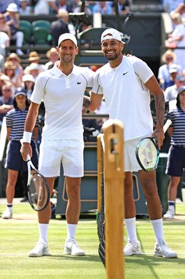 Nick Kyrgios Australia & Novak Djokovic Serbia Wimbledon Finalists 2022