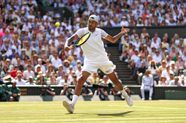 Nick Kyrgios backhand v Novak Djokovic Wimbledon Final 2022