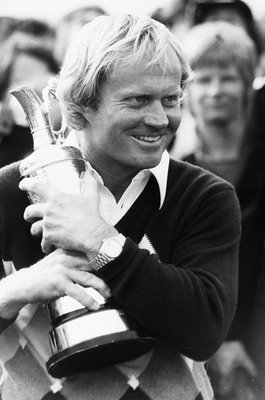 Jack Nicklaus USA celebrates Open win St Andrews 1978