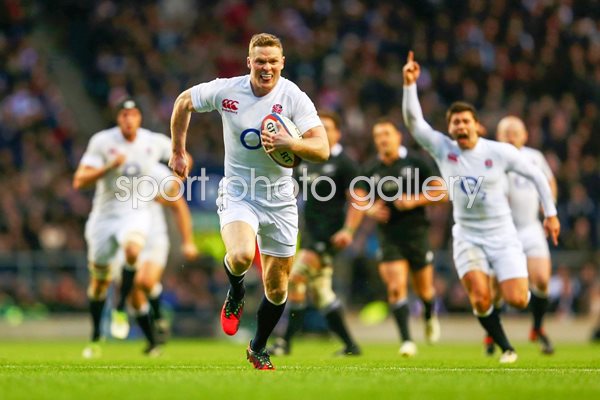 Chris Ashton scores v New Zealand Twickenham 2012