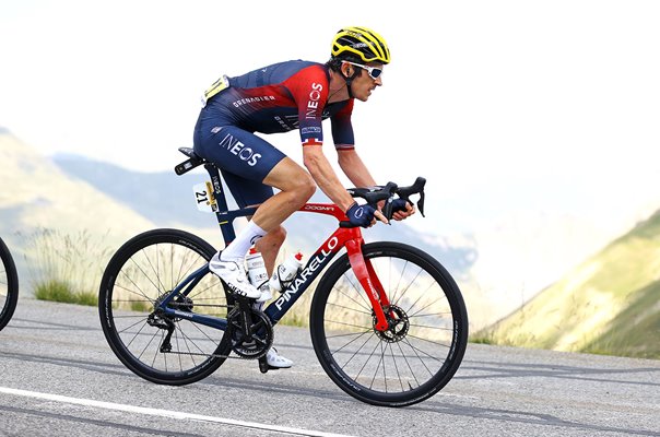 Geraint Thomas Great Britain descends Stage 12 Tour de France 2022