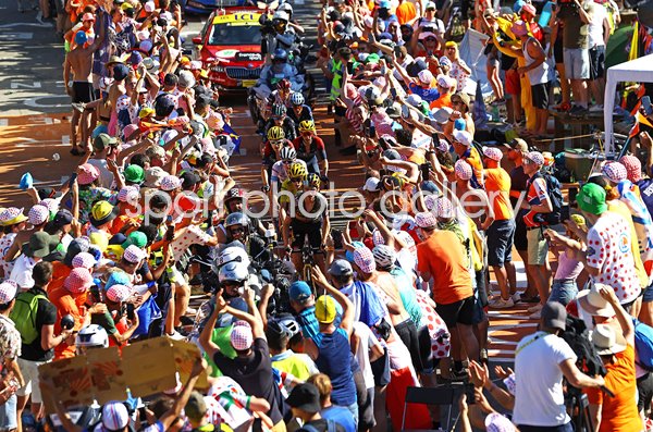 Sepp Kuss & Jonas Vingegaard climb Alpe d'Huez Stage 12 Tour 2022