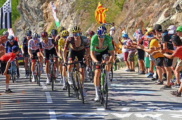 Steven Kruijswijk Netherlands & Wout Van Aert Belgium Stage 12 Tour 2022