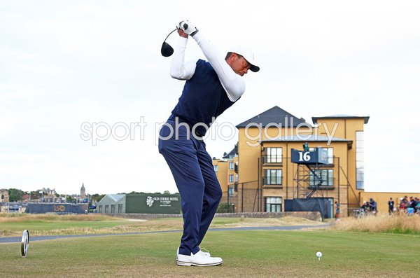 Tiger Woods USA drives 17th Hole Open St Andrews 2022