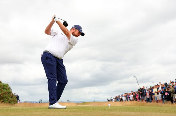  Shane Lowry of Ireland drives 4th Hole British Open St Andrews 2022