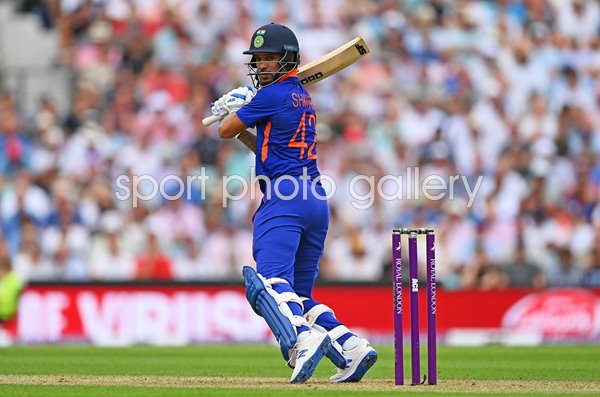 Shikhar Dhawan India batting v England ODI Oval London 2022