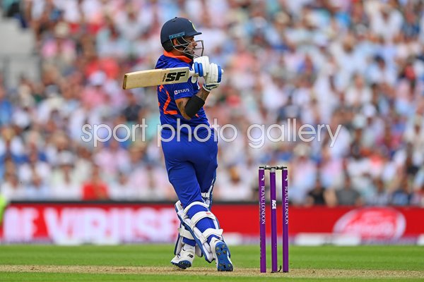 Shikhar Dhawan India bats v England ODI Oval London 2022