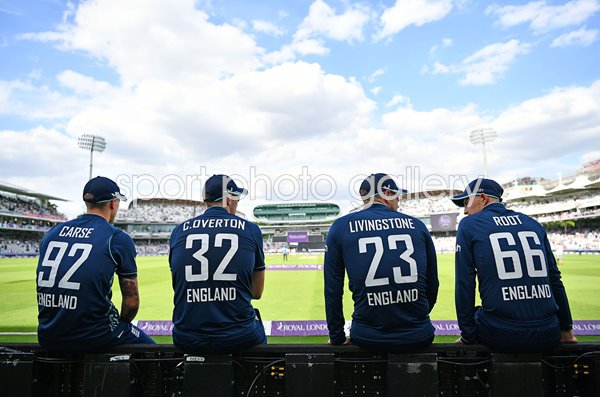 Brydon Carse, Craig Overton, Liam Livingstone & Joe Root England Lord's 2022