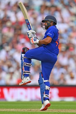 Rohit Sharma India bats v England ODI Oval 2022 Images | Cricket Posters