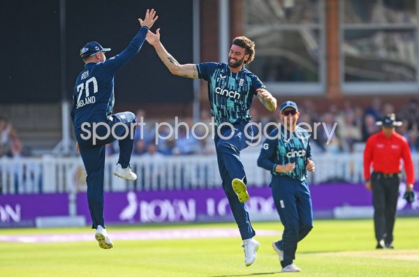 Reece Topley England celebrates v India ODI Lord's 2022