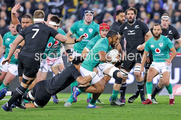 Bundee Aki Ireland on the attack v New Zealand 3rd Test Wellington 2022