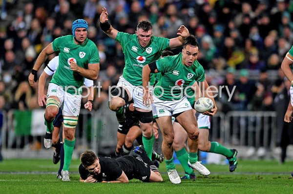 James Lowe Ireland charges forward v New Zealand 3rd Test Wellington 2022