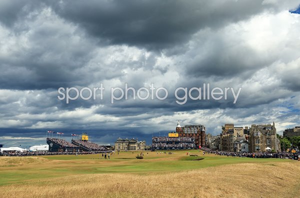Stunning wide angle view 17th &18th Holes Old Course St Andrews Open 2022